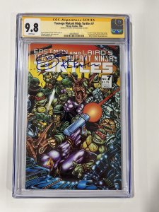 TEENAGE MUTANT NINJA TURTLES 7 1986 Cgc 9.8 SS Sign Sketch Kevin Eastman Blu Ink