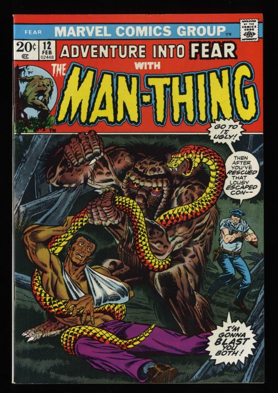 Fear #12 NM- 9.2 Man-Thing!