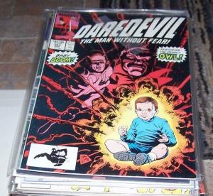 Daredevil comic  # 264 (Mar 1989, Marvel) the owl  baby boom steve ditko art