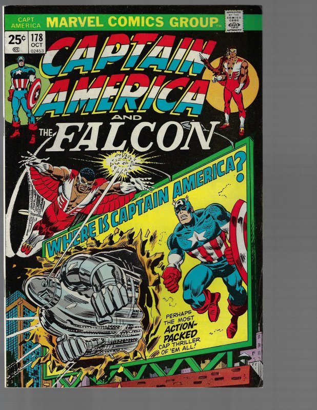 Captain America #178 (Marvel, 1974) - High Grade