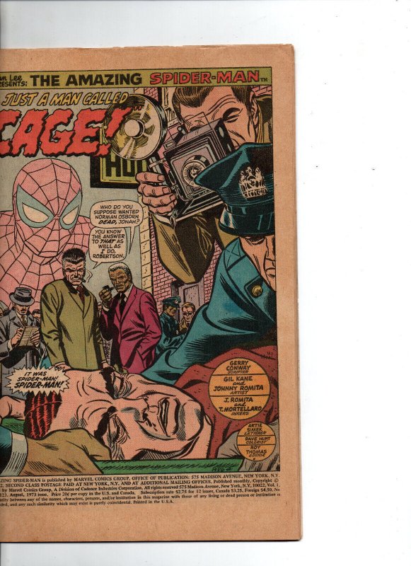 Amazing Spider-Man #123 - Luke Cage - 1973 - FN/VF