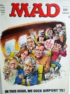 MAD Magazine July 1975 No 176 Airport Movie Fun Parody Humor Comic Gift For Dad