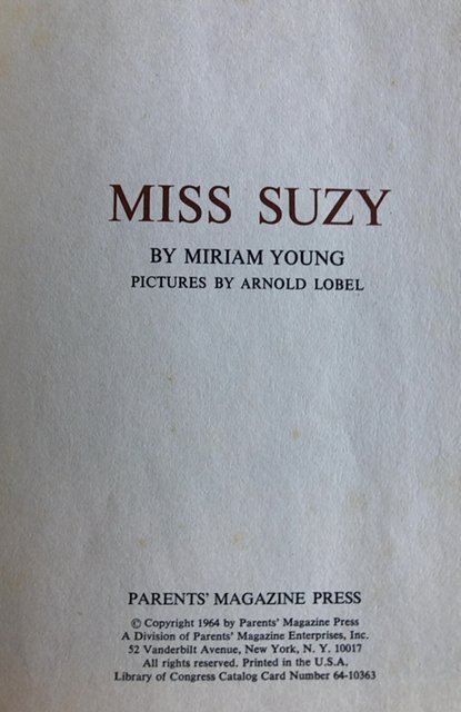 Miss Suzy,1964,a squirrel classic! Spine damage