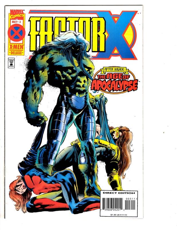 4 Factor X Marvel Comic Books # 1 2 3 4 X-Men Apocalypse Cyclops Cable JB3