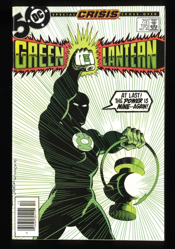 Green Lantern #195 NM 9.4 Newsstand Variant Guy Gardner becomes Green Lantern!