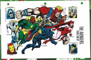 Official Handbook of the Marvel Universe Sheet- Avengers Third Line-Up