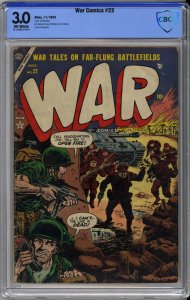 WAR COMICS #22 CBCS 3.0 - VERY RARE ATLAS WAR - ONLY 4 on CGC - 1953