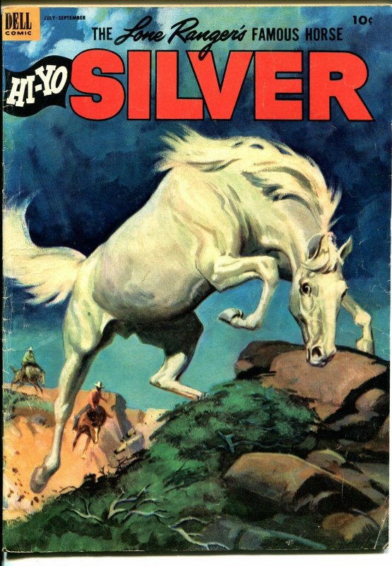 Lone Rangers Famous Horse Hi-Yo Silver-#7 1953-Dell-painted cover-FN/VF