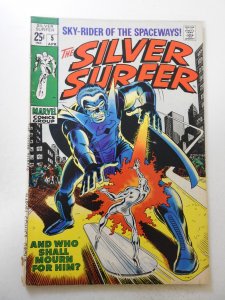 The Silver Surfer #5 (1969) VG+ Condition 1 in spine split