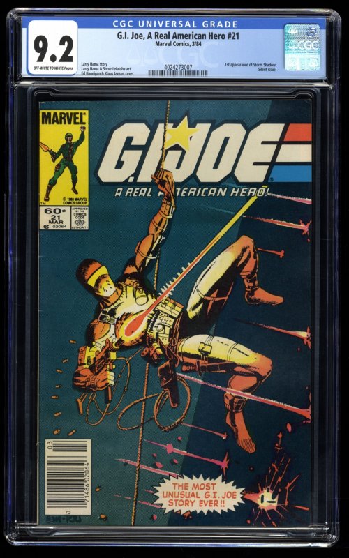 G.I. Joe, A Real American Hero #21 CGC NM- 9.2 Newsstand Variant