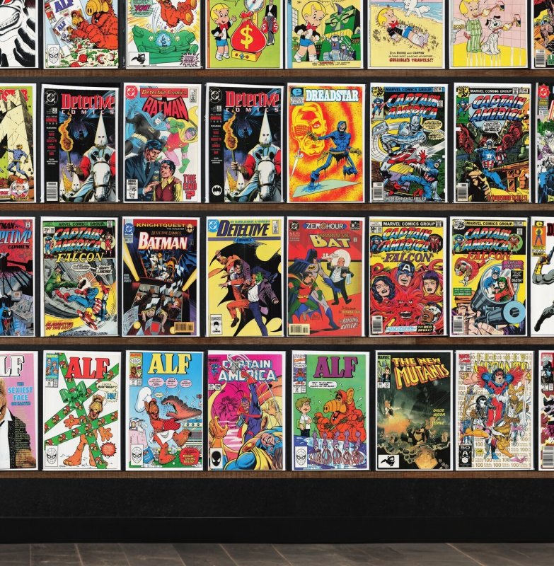 Huge Lot 140+ Comics with Captain America, Alf, Detective Comics & More!