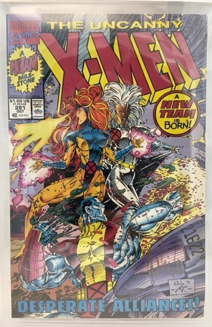 The Uncanny X-Men #281 PGX 8.0 VF, 1st Appearance/Team, Whilce Portacio Signed!