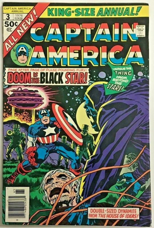 CAPTAIN AMERICA ANNUAL#3 VF 1976 JACK KIRBY MARVEL BRONZE AGE COMICS