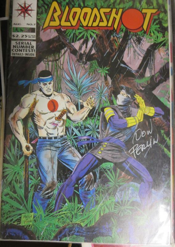 BLOODSHOT #5 & #7 - Autographed by DON PERLIN Valiant Comics