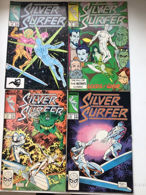 Silver Surfer #3, 6, 13 & 14 (1987-88) Lot of 4 Marvel Comics