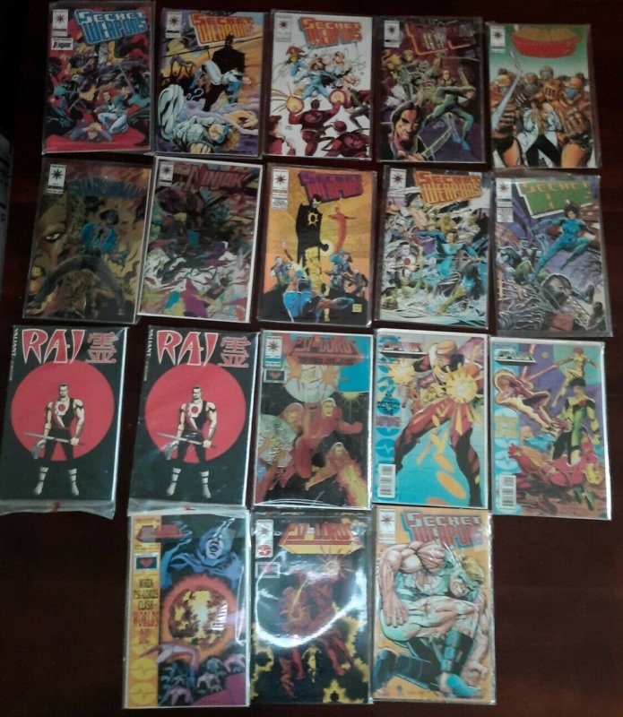 22X 1990s Valiant Comics Lot with Duplicates Rai PSI Lords Secret Weapons bagged