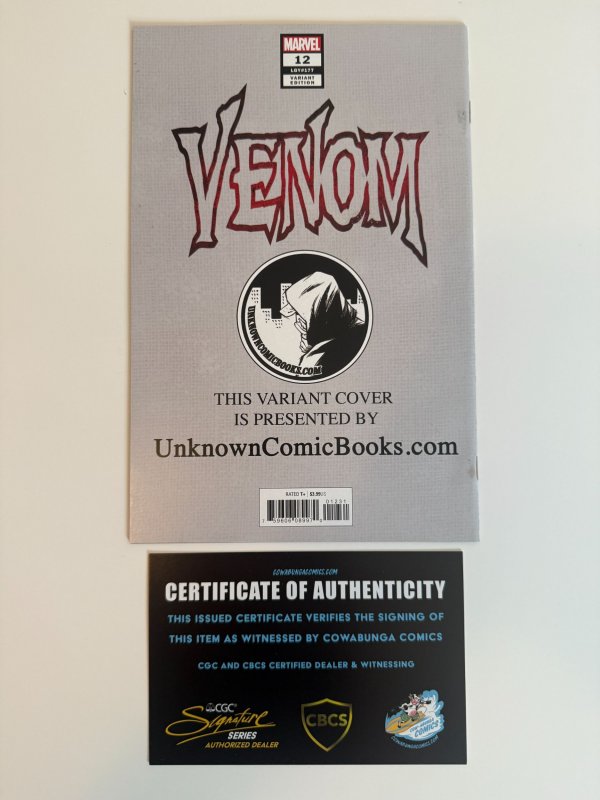 Venom #12 (2019) Tan cover, signed with COA!