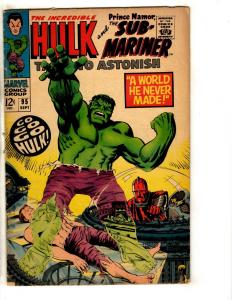 Tales To Astonish # 95 VG/FN Marvel Comic Book Incredible Hulk Sub-Mariner J313