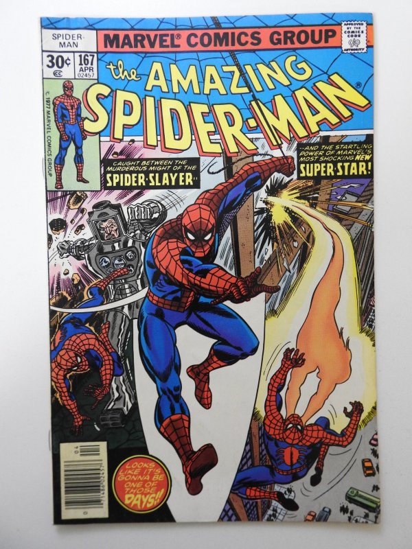 The Amazing Spider-Man #167 (1977) VG Condition! Moisture wrinkle