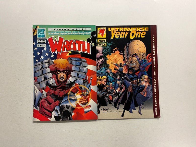 4 Malibu Comics Edge #1 Prime #5 Ultraverse #1 Wrath #1 25 JW9