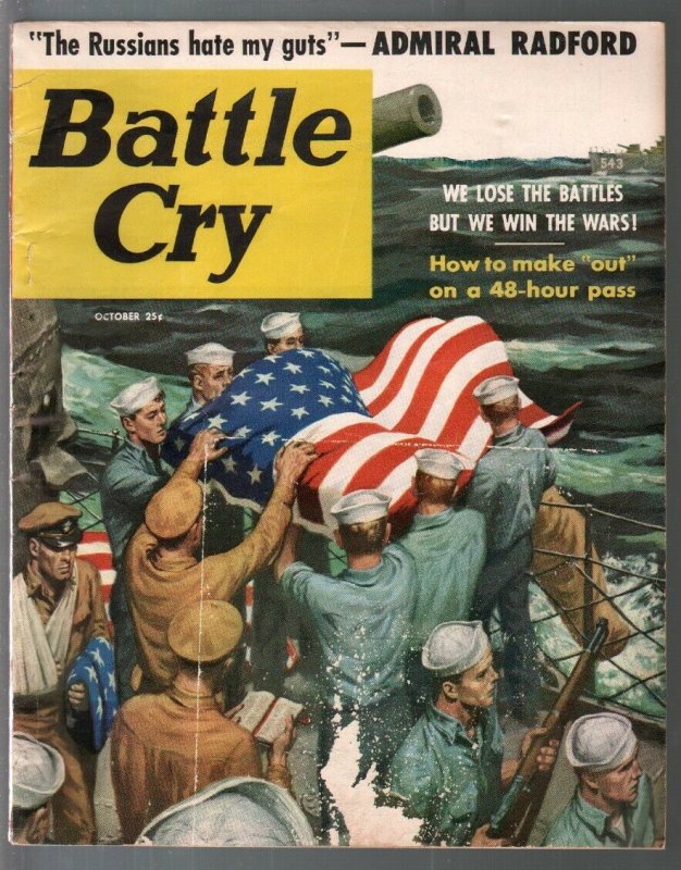 Battle Cry 10/1956-Clarence Doore-Kay Douglas cheesecake-Russian MIG-G/VG