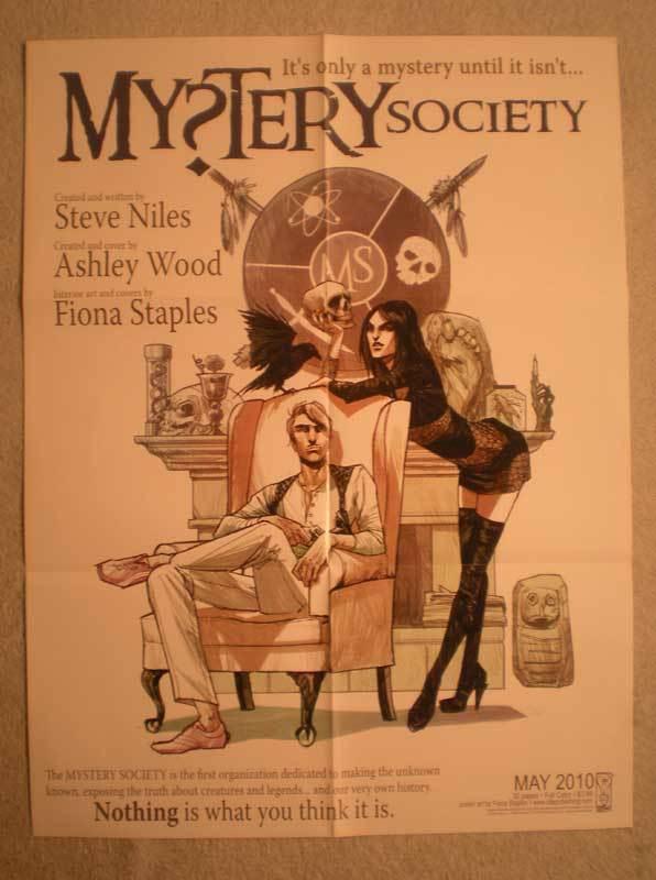 MYSTERY SOCIETY Promo Poster, 18x24, 2010, Unused, more in our store