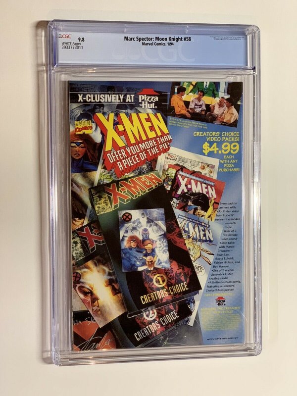 Marc Spector Moon Knight 58 cgc 9.8 marvel 1993 