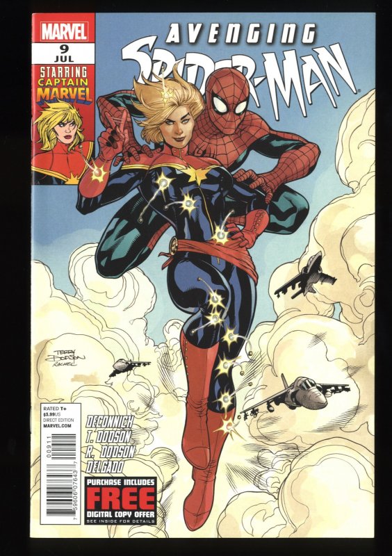 Avenging Spider-Man #9 NM 9.4 1st Carol Danvers as Captain Marvel!