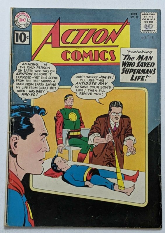 Action Comics #281 (Oct 1961, DC) VG- 3.5 Krypto appearance