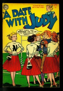 Date with Judy #44 1954- Cheerleader cover- DC Humor- VG-