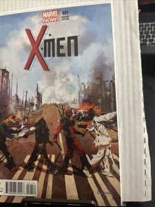 X-MEN   #1  DEADPOOL ZOMBIES ABBEY ROAD HOMAGE VARIANT COVER MARVEL SUYDAM 