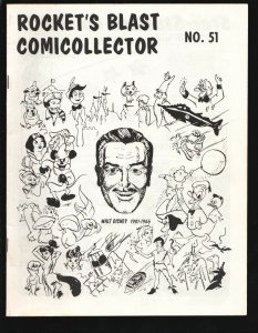 Rocket's Blast & Comicollector #51 1967-1st offset printed issue-Walt Disney ... 