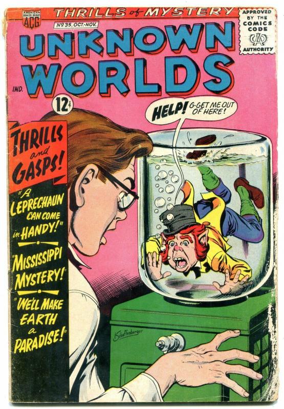 Unknown Worlds #35 1964- ACG Silver Age- leprechaun cover G