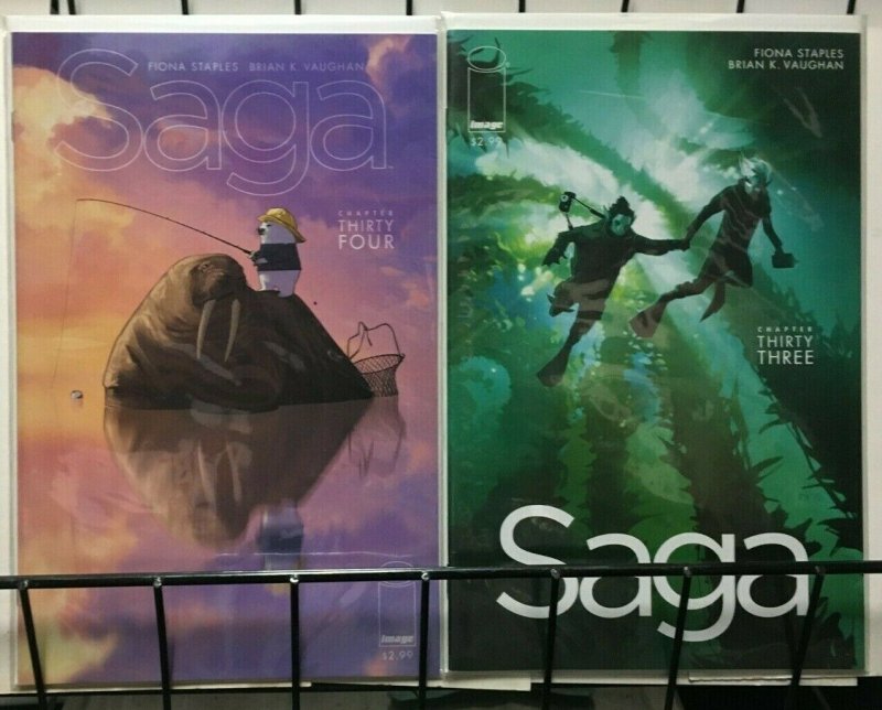 SAGA - IMAGE COMICS - #21-34 - 2014-16 - Brian K. Vaughan - VF+ or Better LOT #2