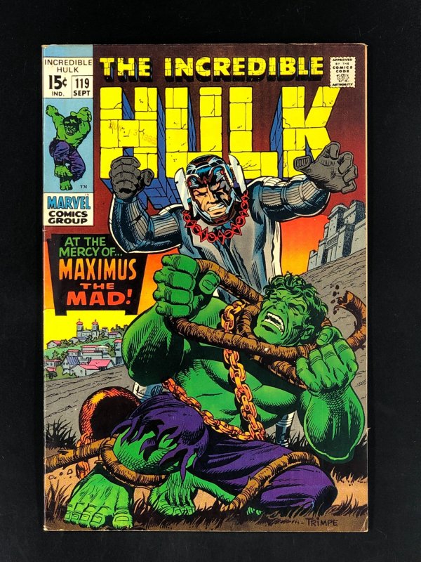 The Incredible Hulk #119 (1969) VF- Maximus the Mad!