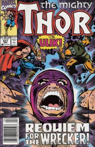 Thor #431 (Newsstand) VG ; Marvel | low grade comic Wrecker Ulik Tom DeFalco