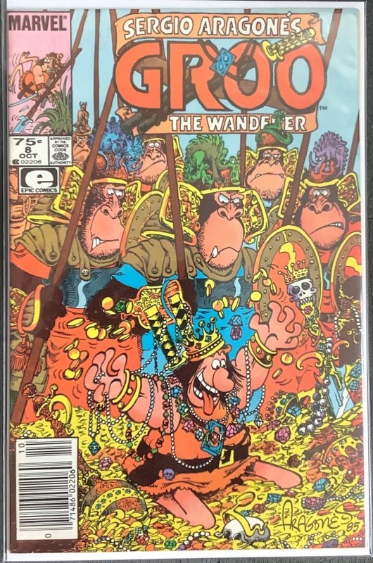 Sergio Aragone’s Groo the Wanderer #8 Newsstand Edition (1985, Epic) VF+