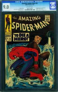 AMAZING SPIDER-MAN #52-CGC 9.0-MARVEL COMICS SILVER-AGE 0991704004
