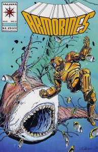 Armorines #2 VF ; Valiant | Shark cover