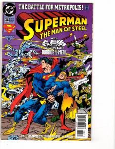 9 Superman Man Of Steel DC Comics # 28 29 31 32 33 34 35 36 37 Batman Flash J214