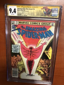 Amazing Spider-Man Annual #16 CPV (CGC SS 9.4) Signed By John Romita Jr!!