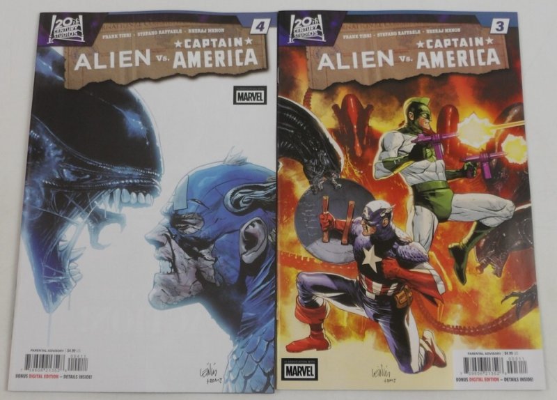 Alien vs Captain America #1-4 VF/NM complete series Frank Tieri ; Marvel