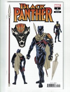 Black Panther #1 1:10 Chris Allen Design Variant Marvel Comics 2023 EB110