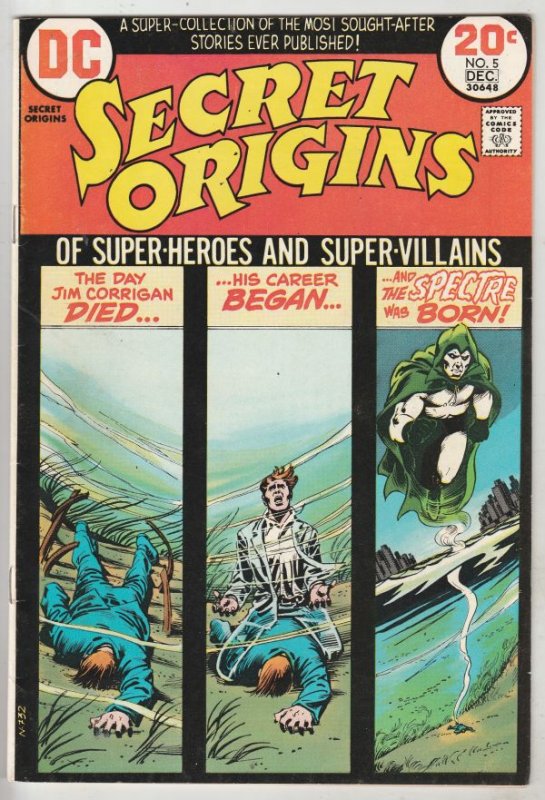 Secret Origins #5 (Dec-73) NM- High-Grade The Spectre