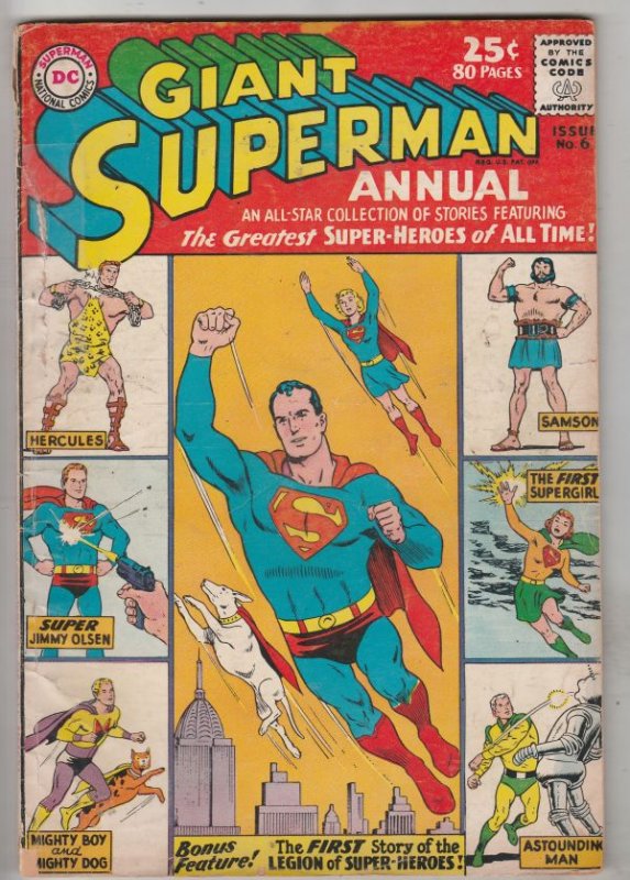 Superman Giant Annual #6 (Dec-62) VG Affordable-Grade Superman, Jimmy Olsen,L...