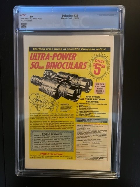 The Defenders #28 (1975) - CGC 8.0 - 1st Starhawk!