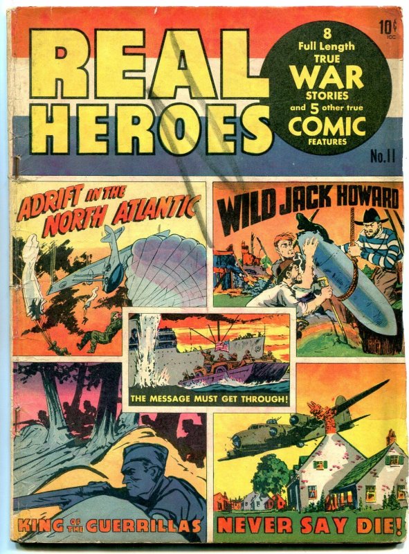 Real Heroes #11 1943-Hitler Panel- Golden Age- G