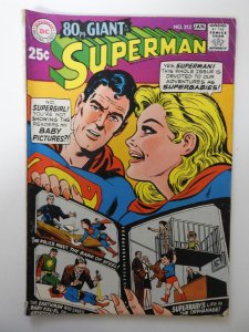 Superman #212 (1969) VG+ Condition 1 in cumulative spine split