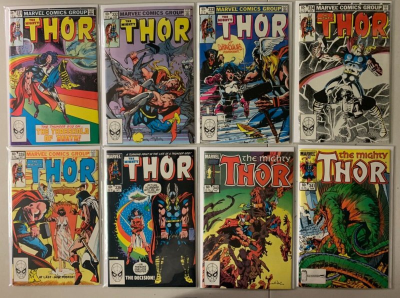 Mighty Thor lot #323-373 Marvel 41 different  books avg 8.0 VF (1982-'86)