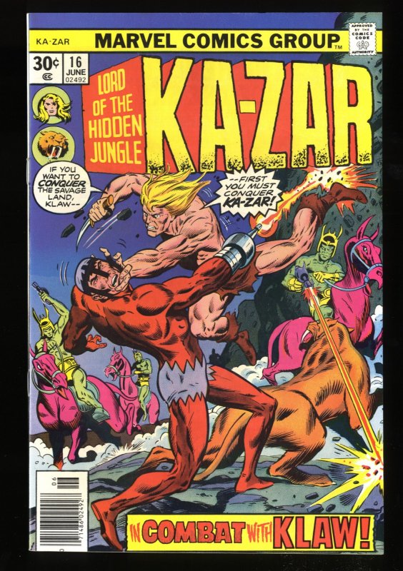 Ka-Zar #16 NM- 9.2 White Pages